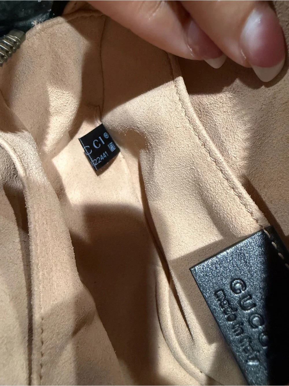 Gucci Black Quilted GG Marmont Belt bag